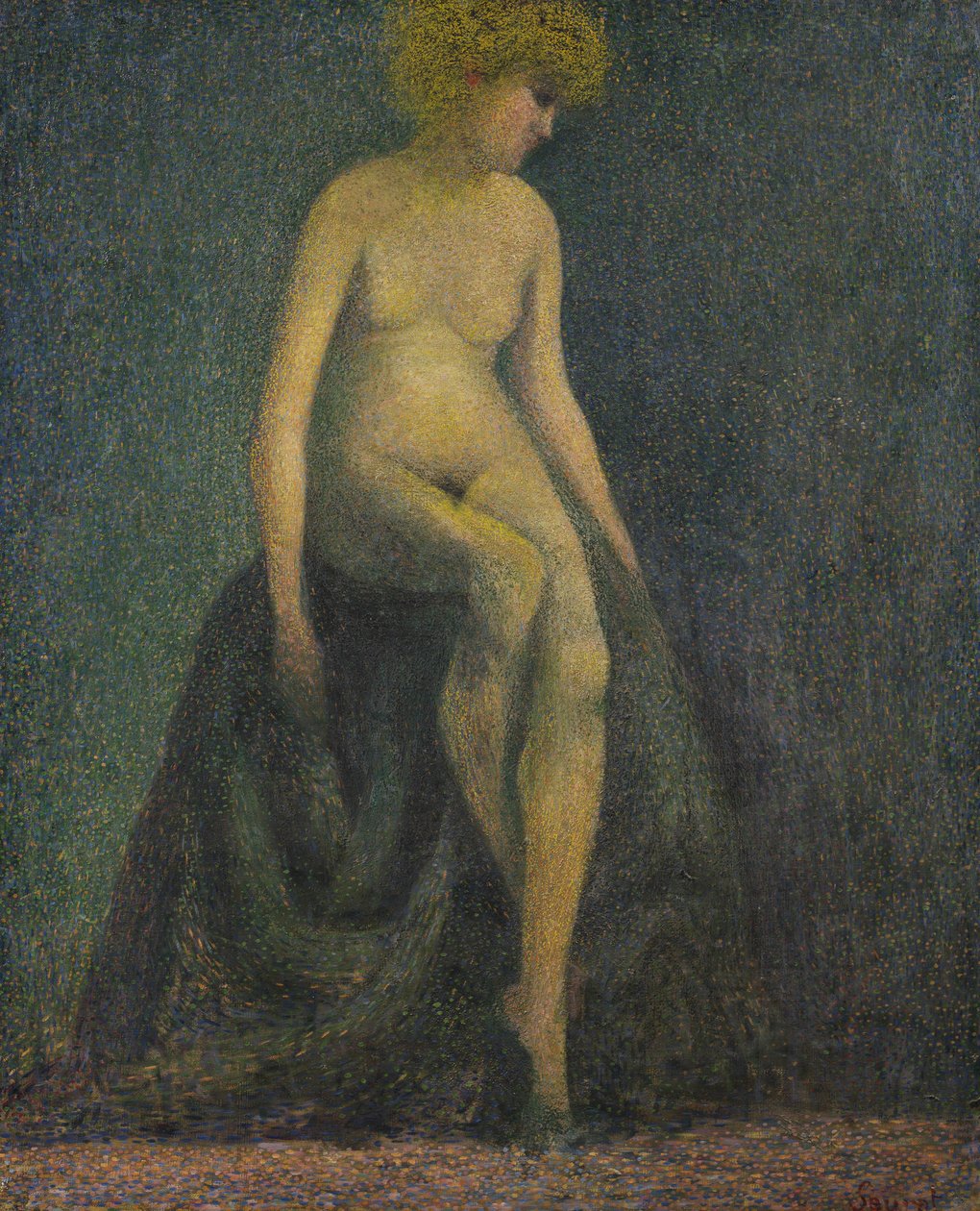 Akt mit blondem Haar, Fälschung im Stil von Georges Seurat von Unknown artist