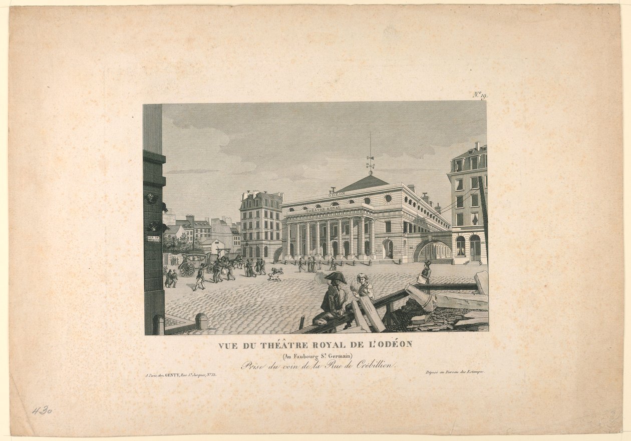Odeon-Theater, Paris von Unknown artist