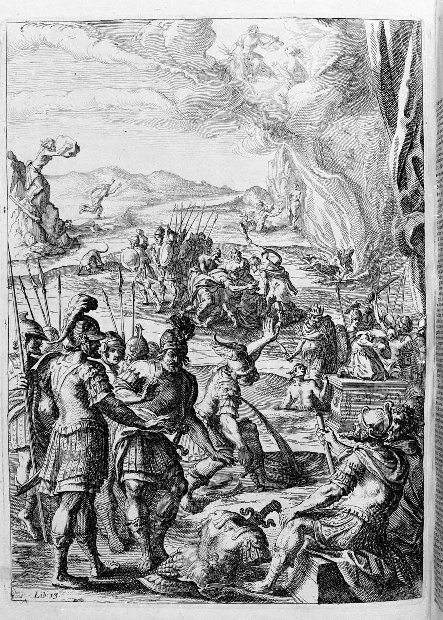 Ovid - Illustration für Buch 15 - (P. Ovidii Nasonis Metamorphose libri XV mit Anmerkungen von Thomas Farnaby (Farnabia) (1575-1647)) von Unknown artist