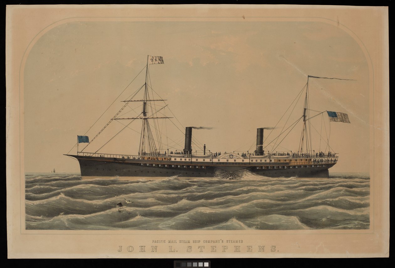 Dampfer John L Stephens der Pacific Mail Steam Ship Company von Unknown artist