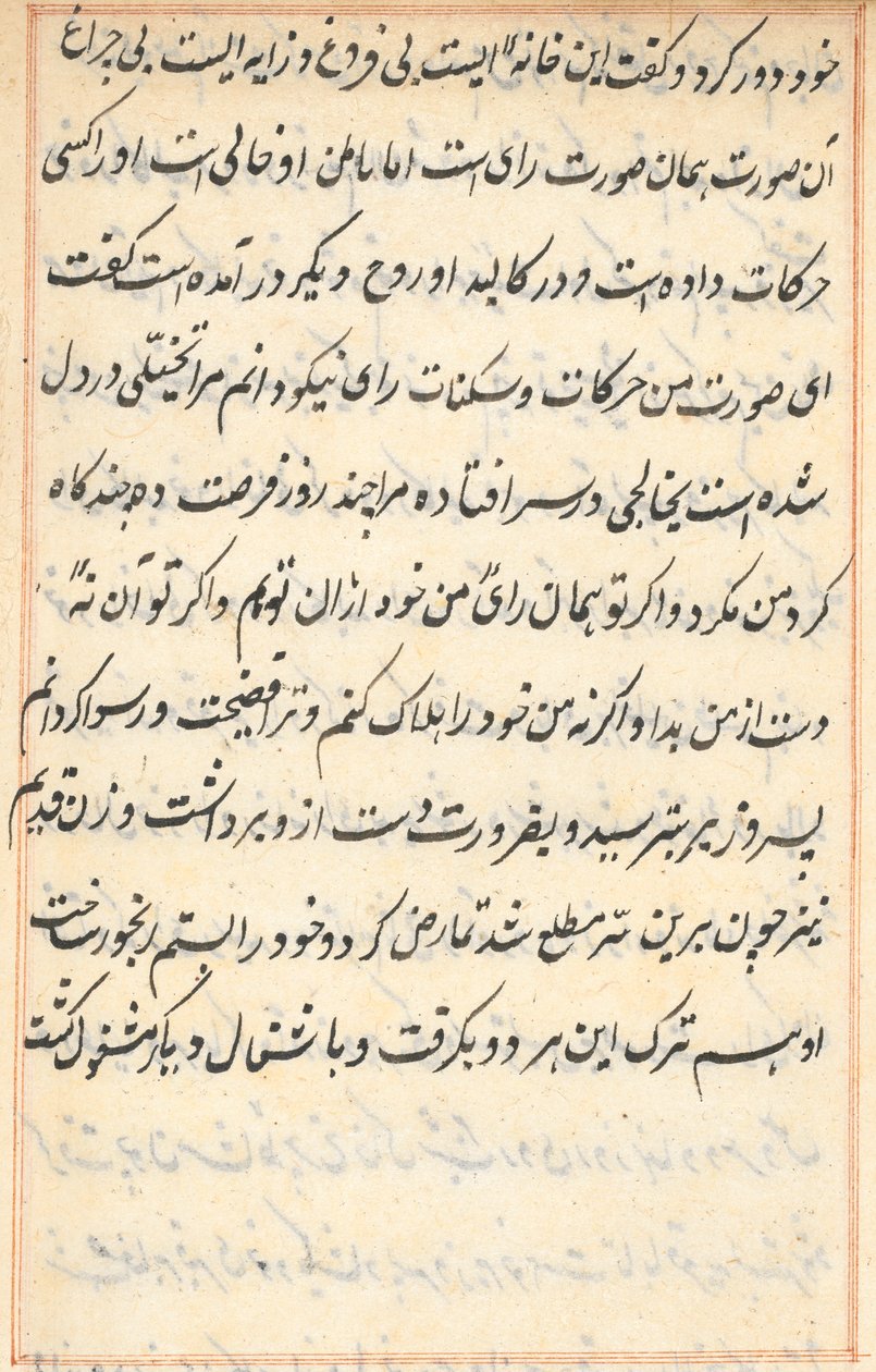 Seite aus Geschichten eines Papageis (Tuti-nama): Textseite von Unknown artist