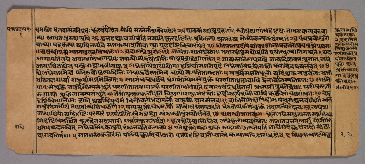 Seite aus dem Prasnapradipa, einem hinduistischen Astrologie-Text von Unknown artist