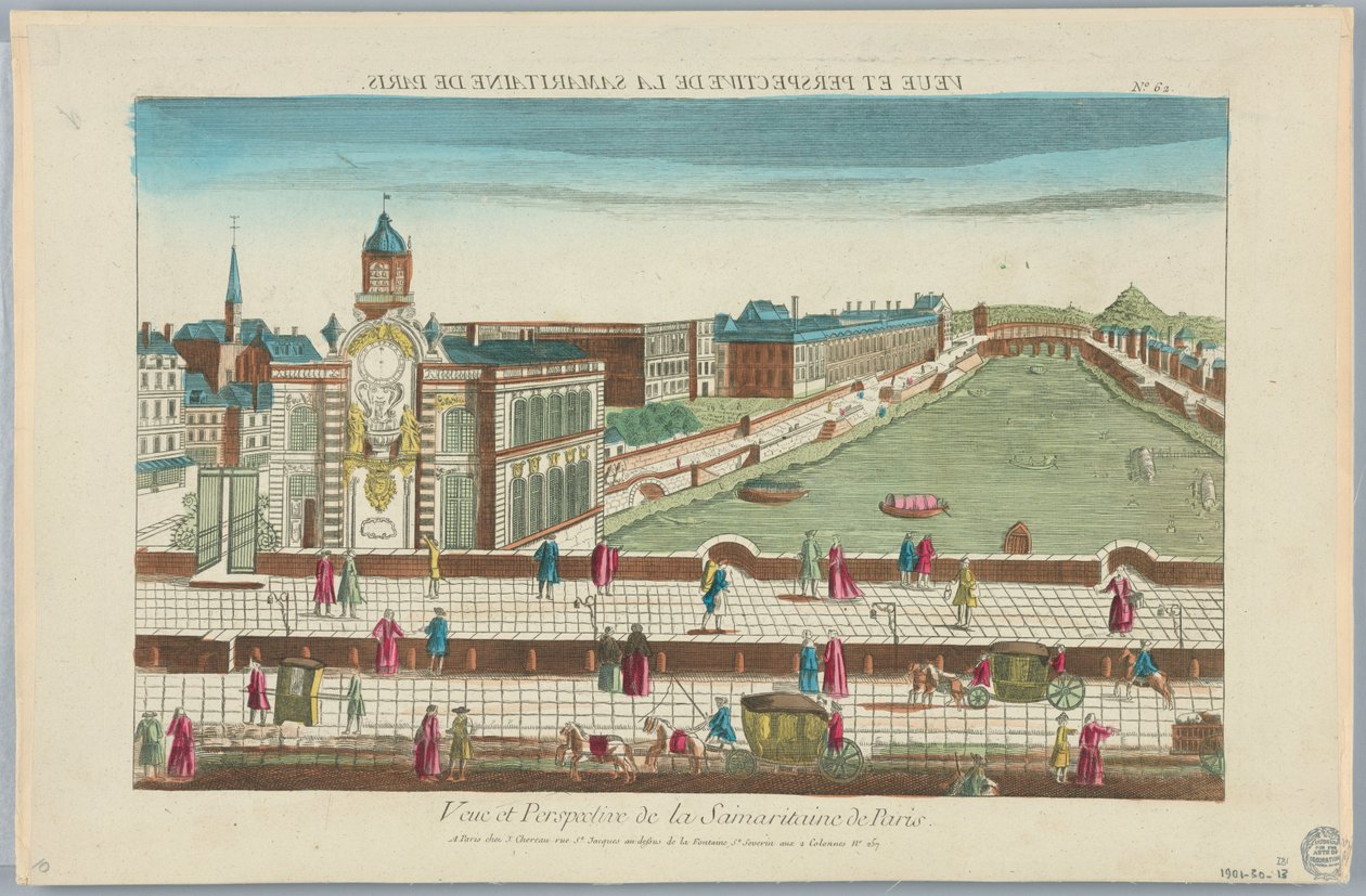 Guckkasten, Veue et Perspective de la Samaritaine de Paris, Nr. 62 von Unknown artist