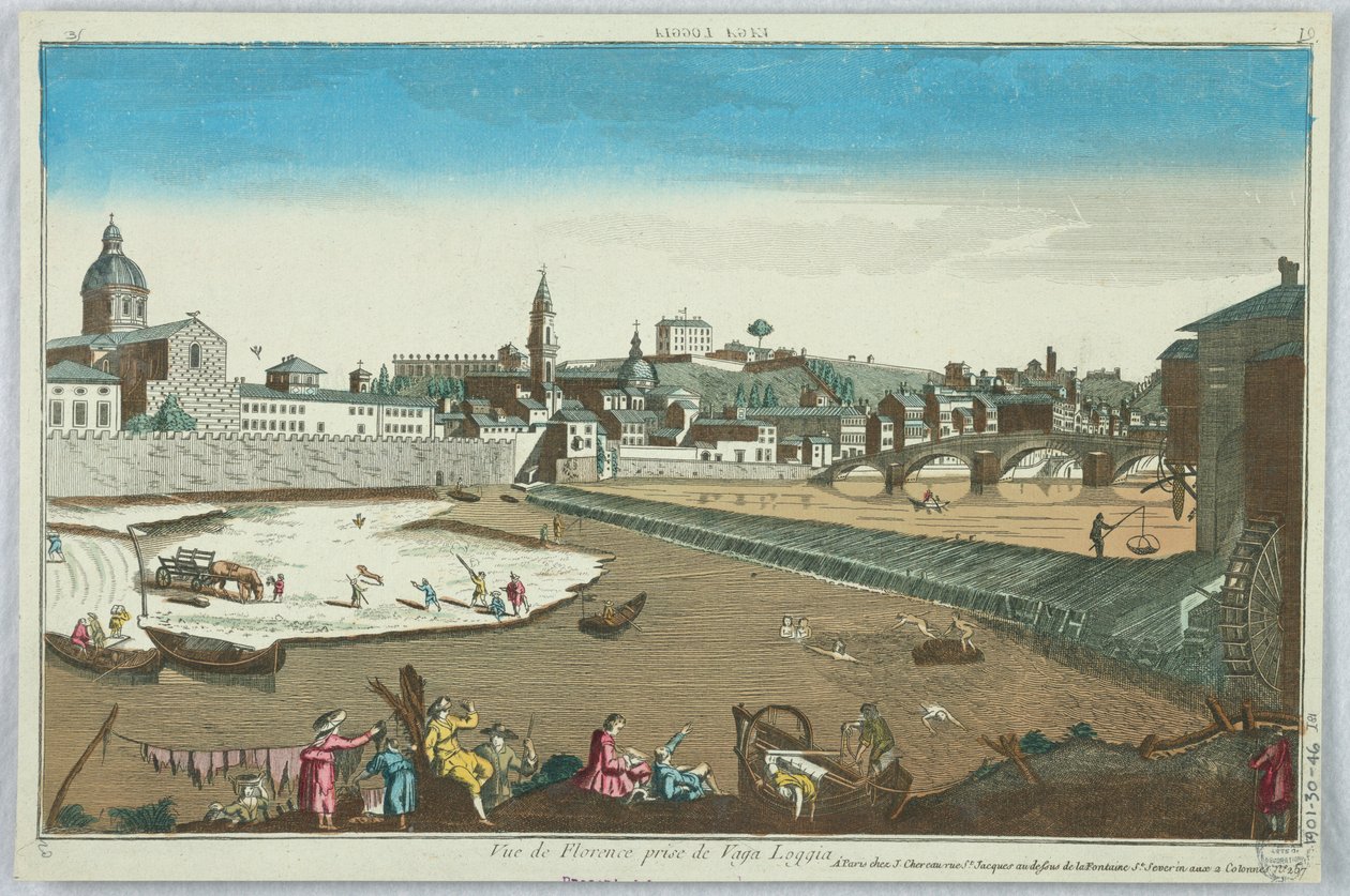 Guckkasten, Vue de Florence Prise de Vaga Loggia, 19 von Unknown artist