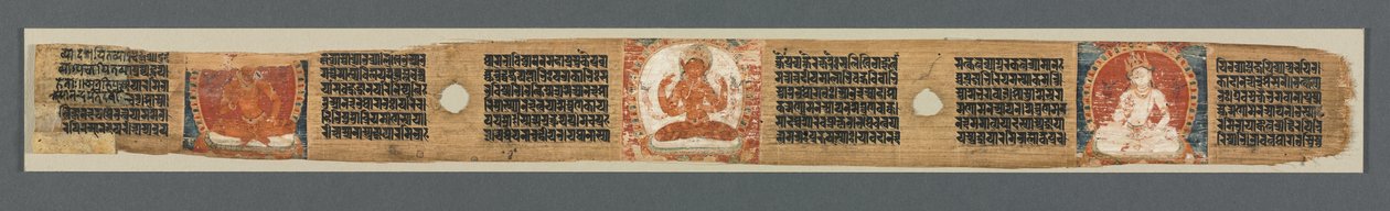 Perfektion der Weisheit in achttausend Zeilen: Ashtasahasrika Prajnaparamita: Verziertes Blatt von Unknown artist