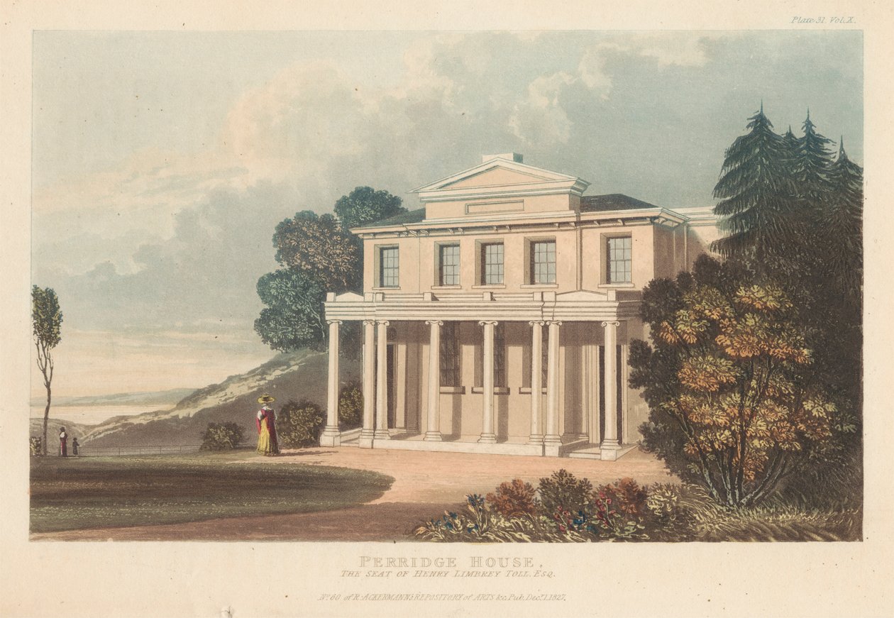 Perridge House: Der Sitz von Henry Limbrey Toll, Esq. von Unknown artist