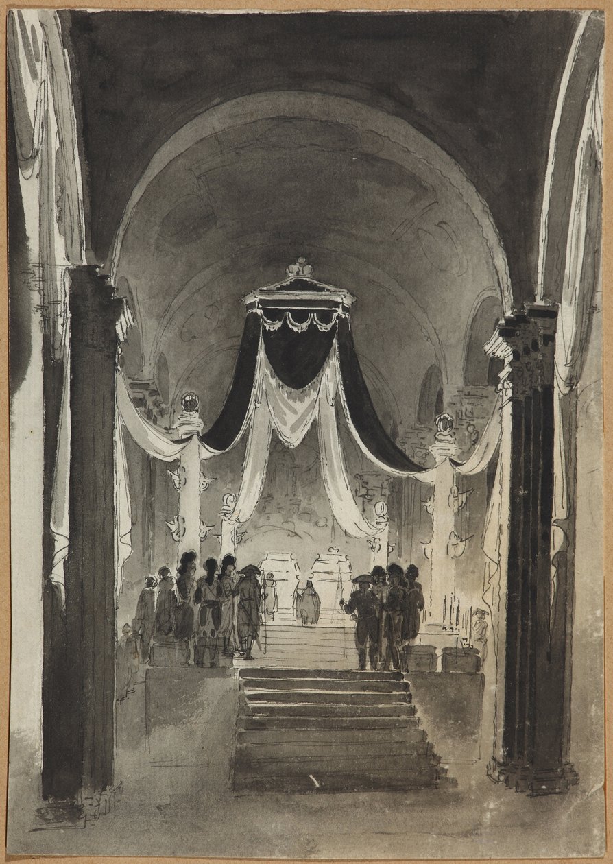 Dekoration der Peter-und-Paul-Kathedrale zur Beerdigungszeremonie für Peter III. und Katharina II. von Unknown artist