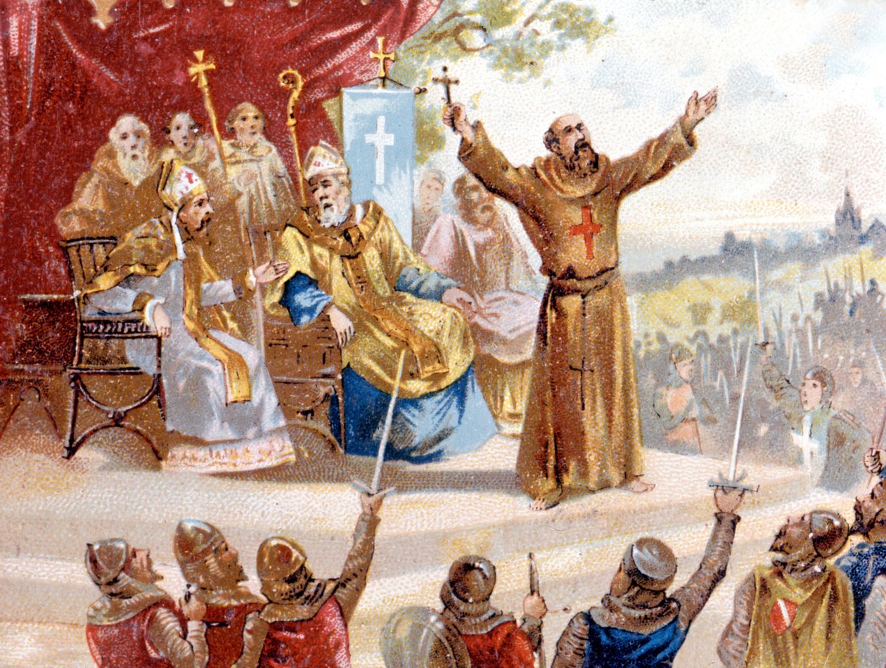 Peter der Einsiedler predigt den Kreuzzug (1095 - 1099) von Unknown artist