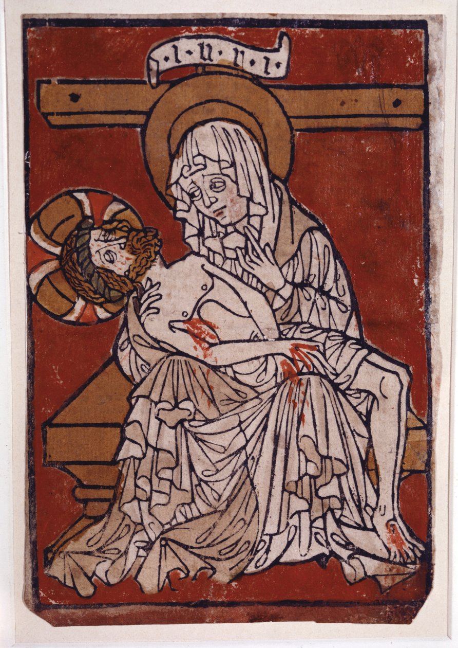 Pieta der Abtei Stift Lambach, ca. 1420-30 (Farbstich) von Unknown artist