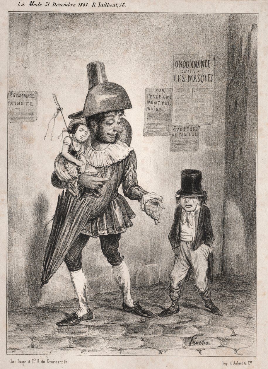 Pochades de carnaval: Vois-tu, si ton maître est bien content de toi et si tu as le prix de sagesse cette année! je te laisserai déguiser en paillasse! ...l