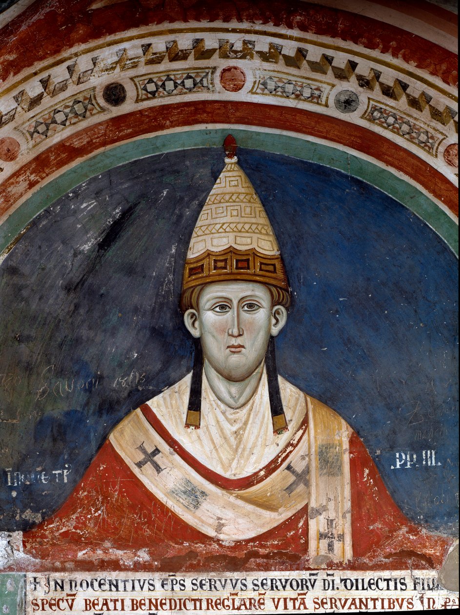 Papst Innozenz III. (Detail) von Unknown artist