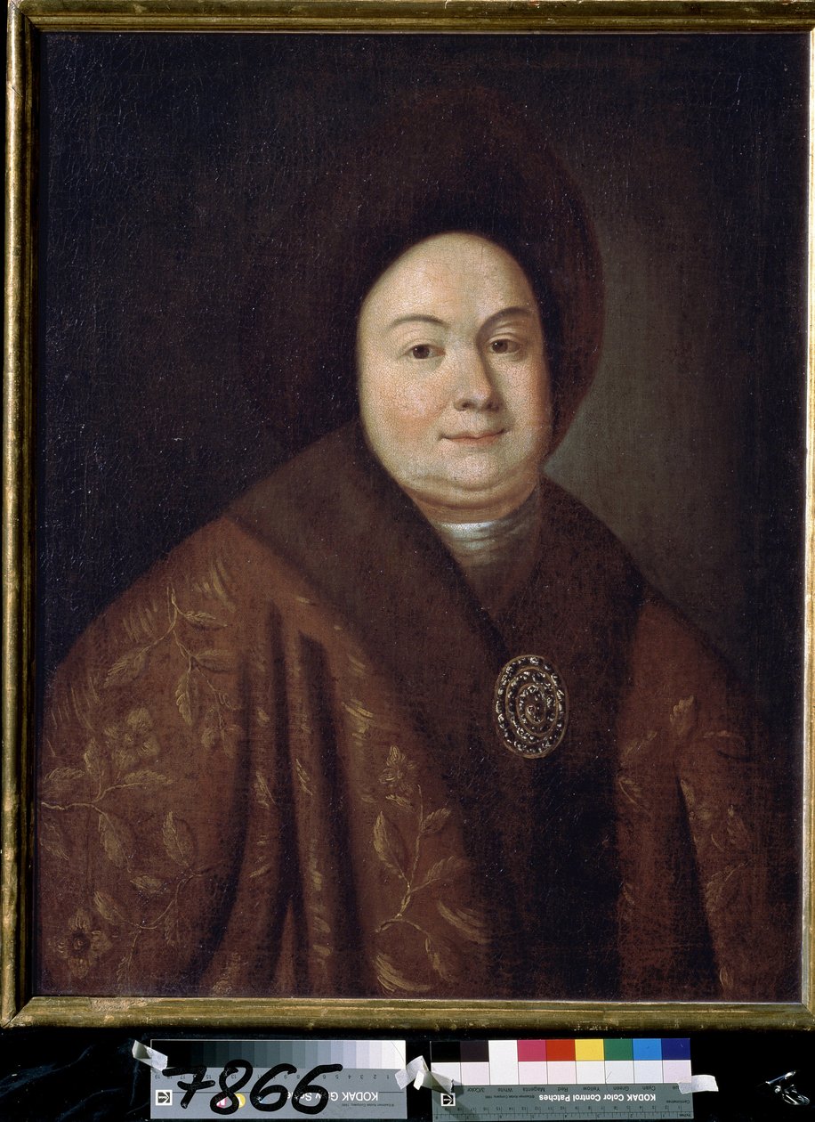 Porträt der Zarin Eudoxia Feodorovna Lopukhina, Ehefrau von Peter I. von Russland von Unknown artist