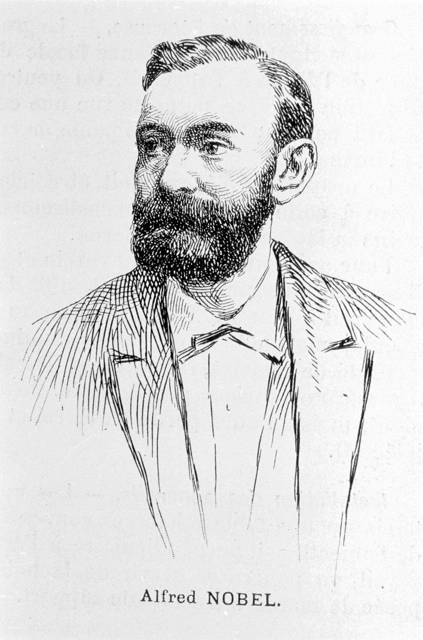 Porträt von Alfred Nobel (1833 - 1896), schwedischer Industrieller und Chemiker. von Unknown artist