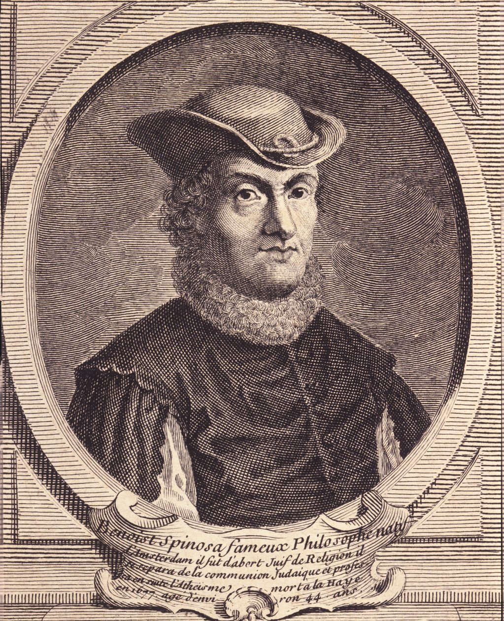 Porträt von Baruch Spinoza (1632-1677), niederländischer Philosoph. Gravur aus dem 18. Jahrhundert. von Unknown artist