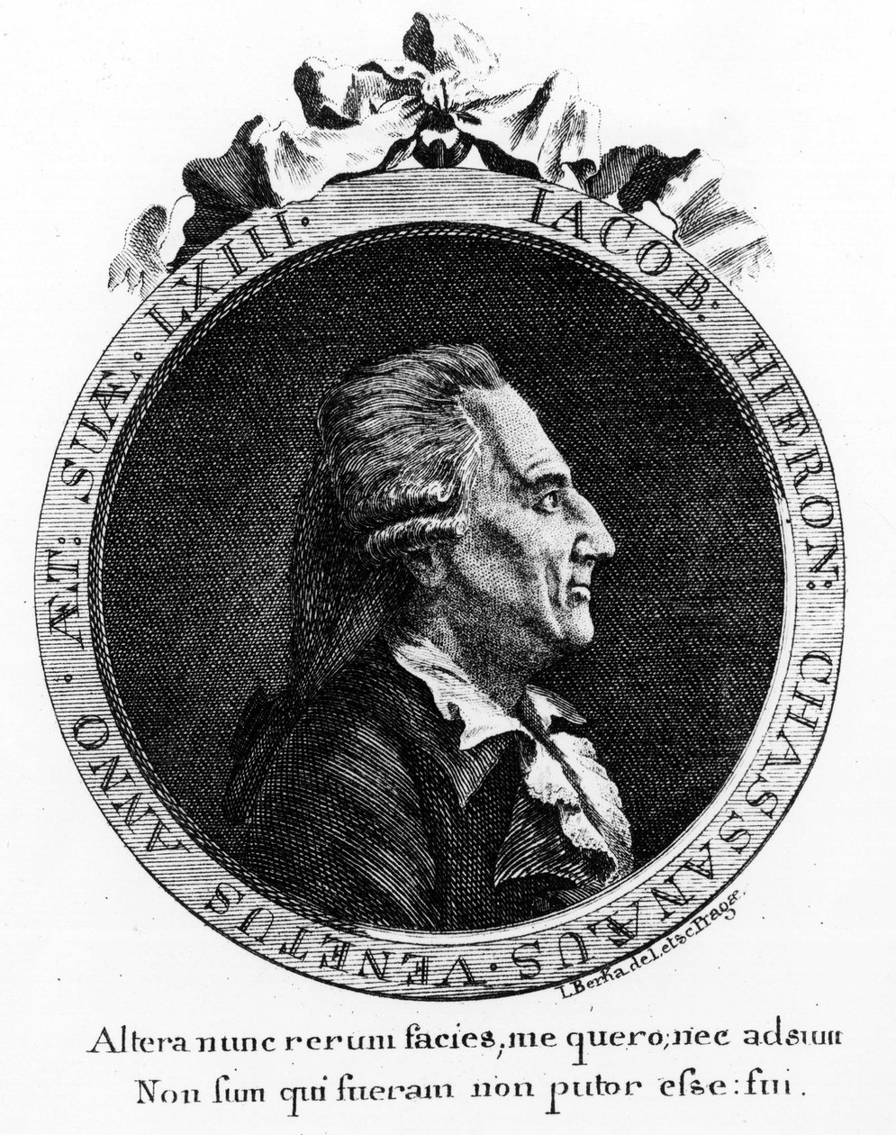 Porträt von Casanova (1725 - 1798) - Porträt im Frontispiz, in „Geschichte meiner Flucht aus den Gefängnissen der Republik Venedig“, geschrieben in Dux in Böhmen von Unknown artist