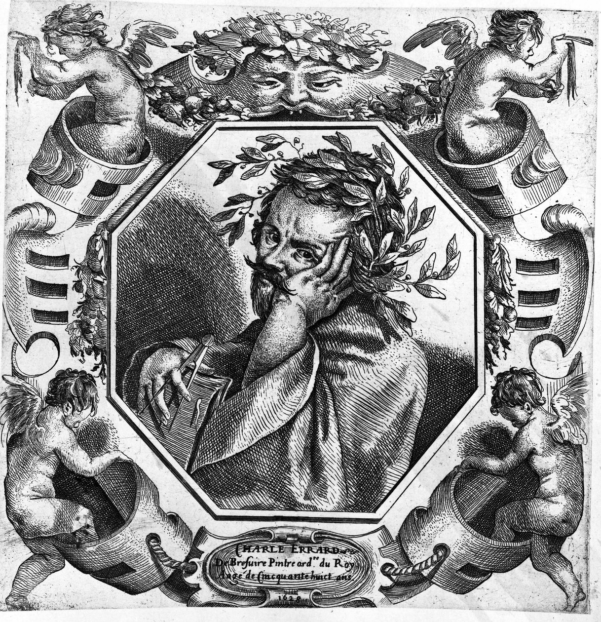 Porträt von Charles Errard (1606-1689), französischer Maler, Zeichner und Architekt von Unknown artist