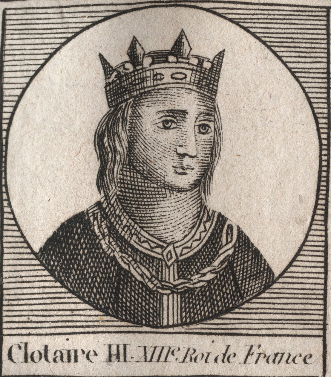 Porträt von Clothaire III von Unknown artist