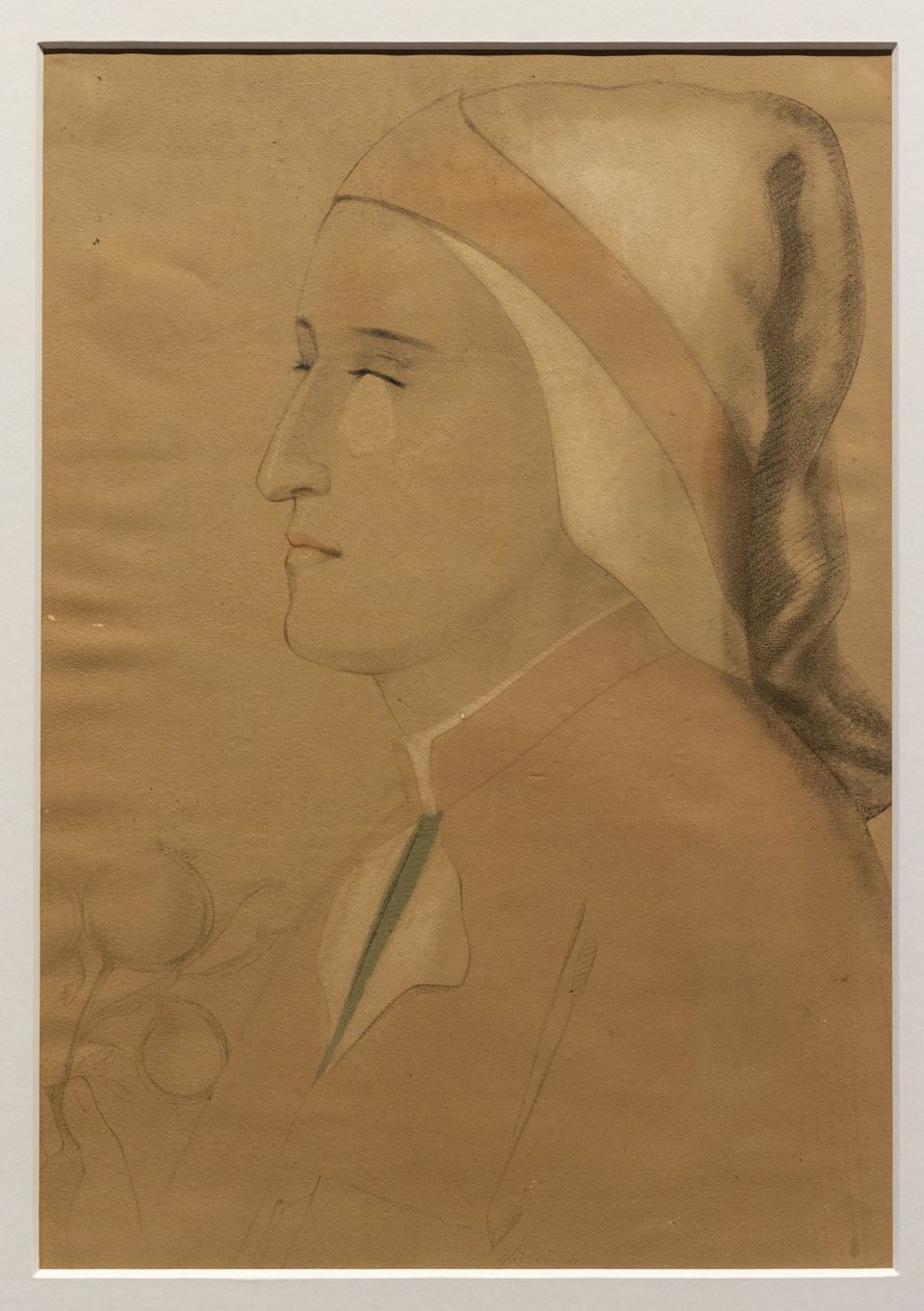 Porträt von Dante nach dem Fresko in der Bargello-Kapelle, nach 1840 von Unknown artist