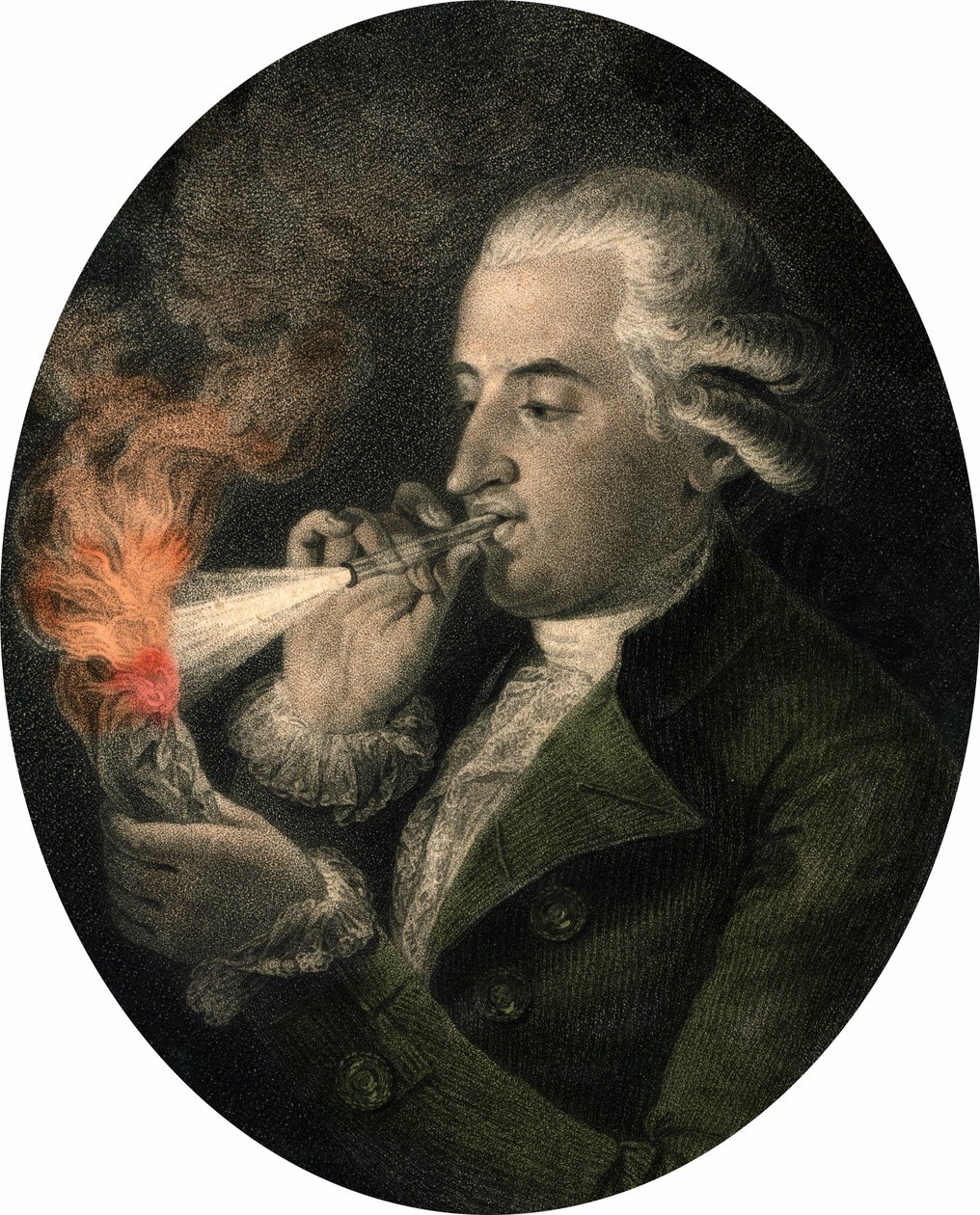 Porträt von François Pilâtre de Rozier (1756-1785), französischer Chemiker und Aeronaut von Unknown artist