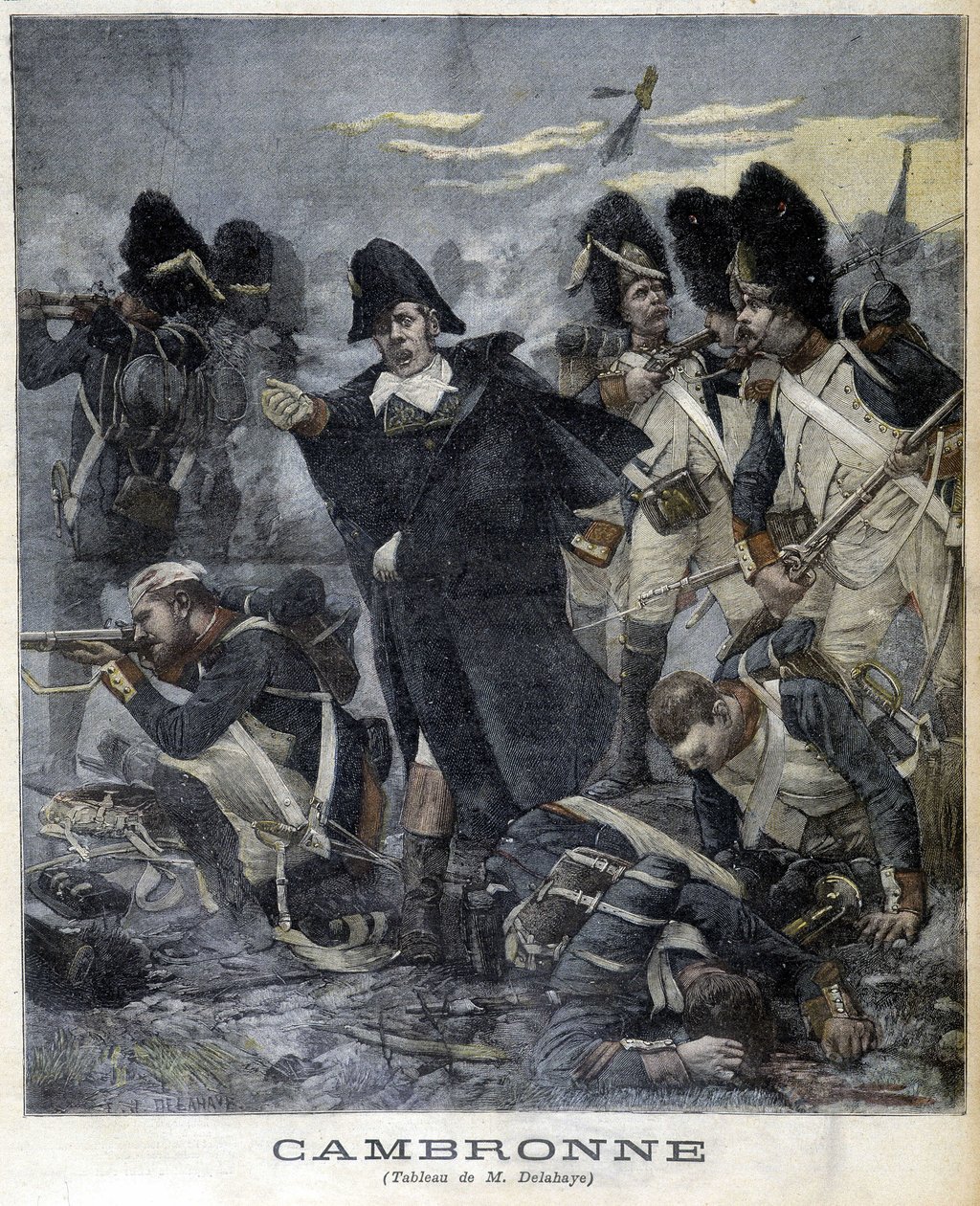 Porträt von General Cambronne (1770 - 1842) während einer Schlacht. Illustration des „Petity Journal“ von 1891 von Unknown artist