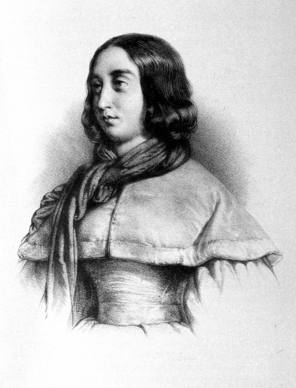 Porträt von George Sand (Aurore Dupin, Baronne Dudevant) (1804-1876) von Unknown artist
