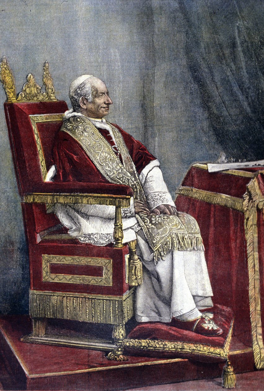 Porträt von Gioacchino PECCI, Leo XIII (1810 - 1903), 254. Papst (1878 - 1903) von Unknown artist