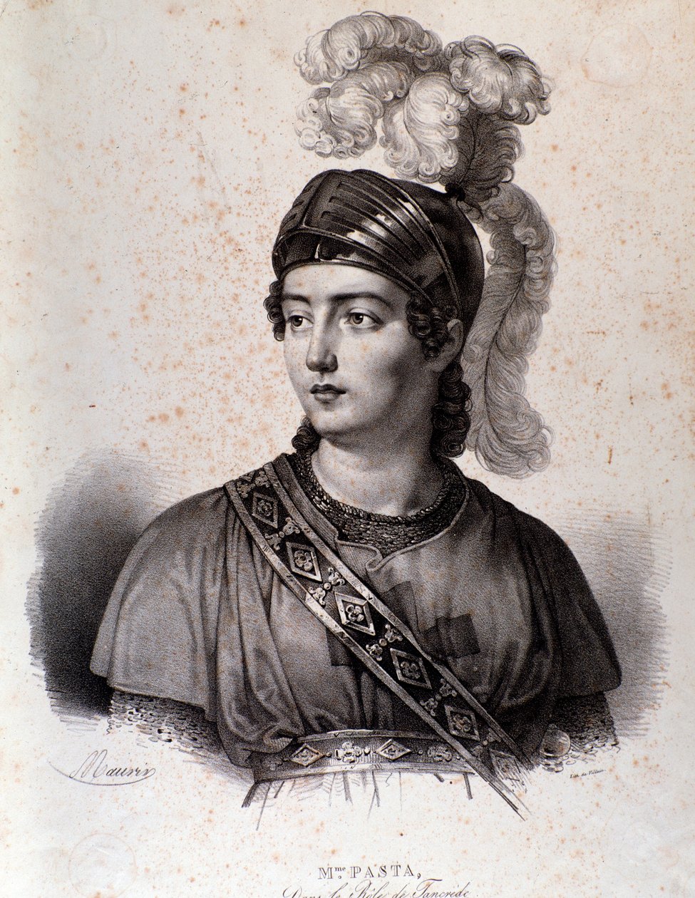Porträt von Giuditta Pasta in Tancredi von Unknown artist