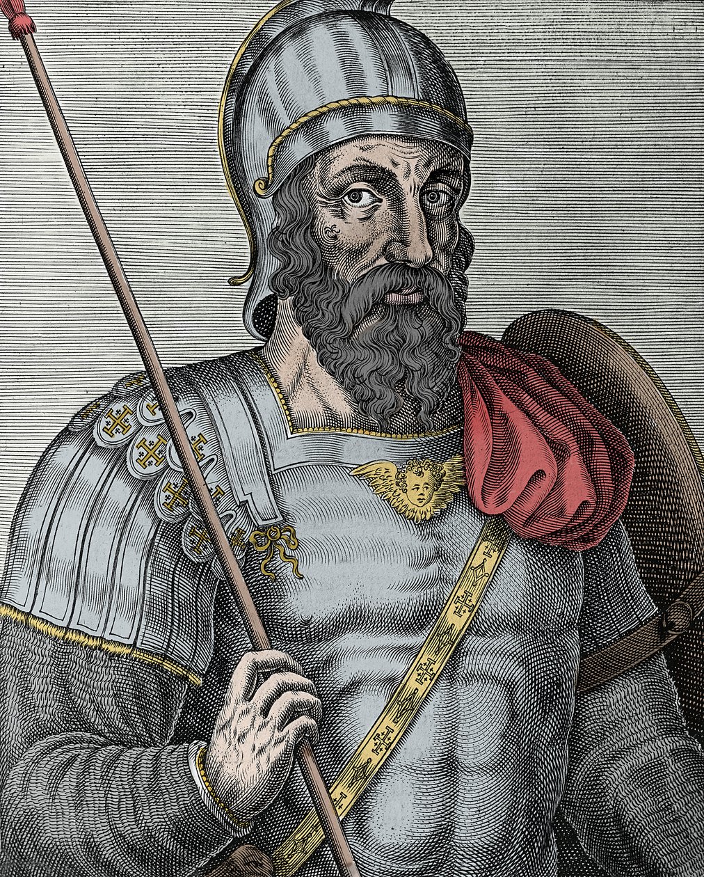 Porträt von Gottfried von Bouillon (1040/61-1100), fränkischer Ritter, einer der Anführer des Ersten Kreuzzugs von Unknown artist