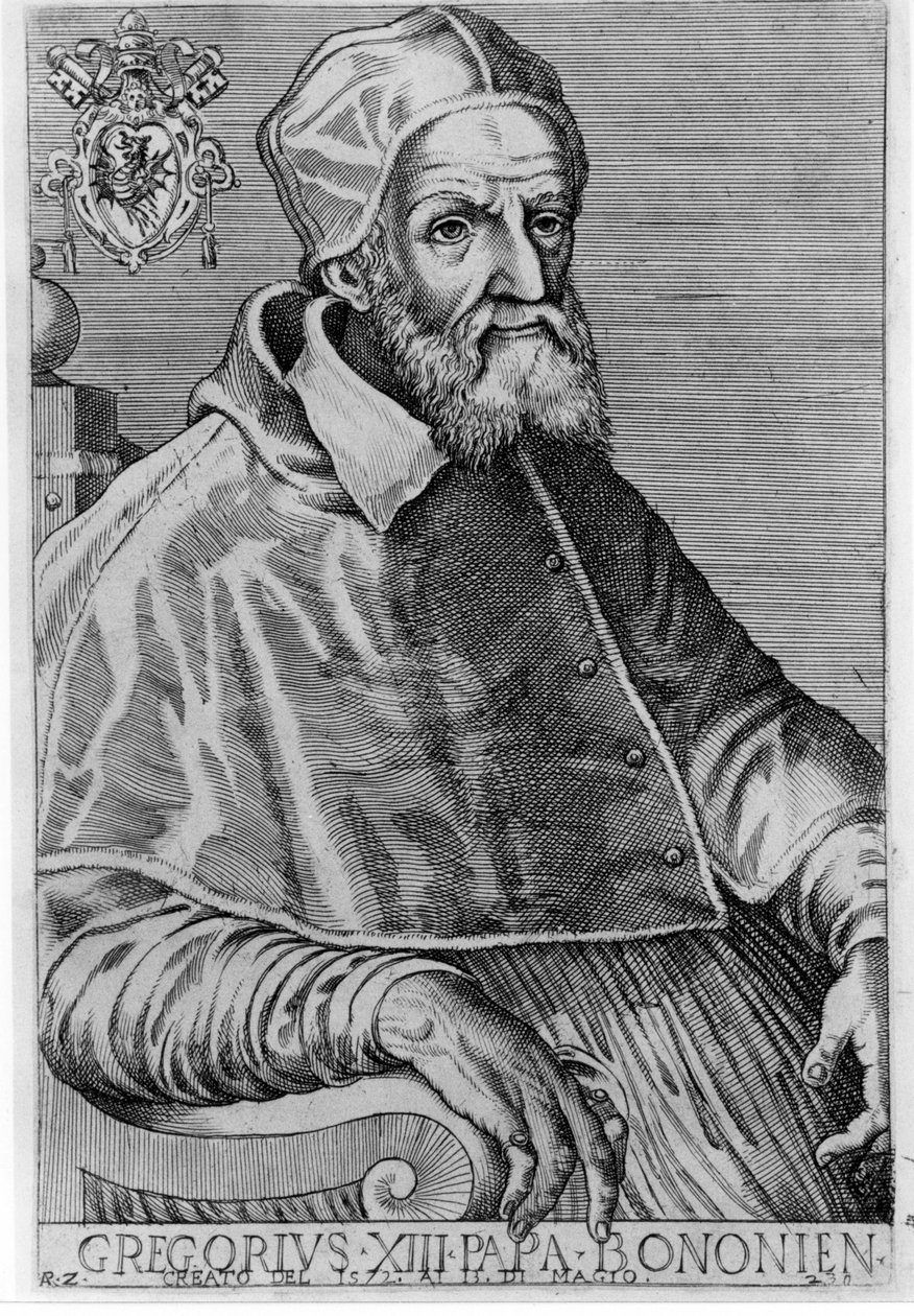 Porträt von Gregor XIII. (1502 - 1585) von Unknown artist