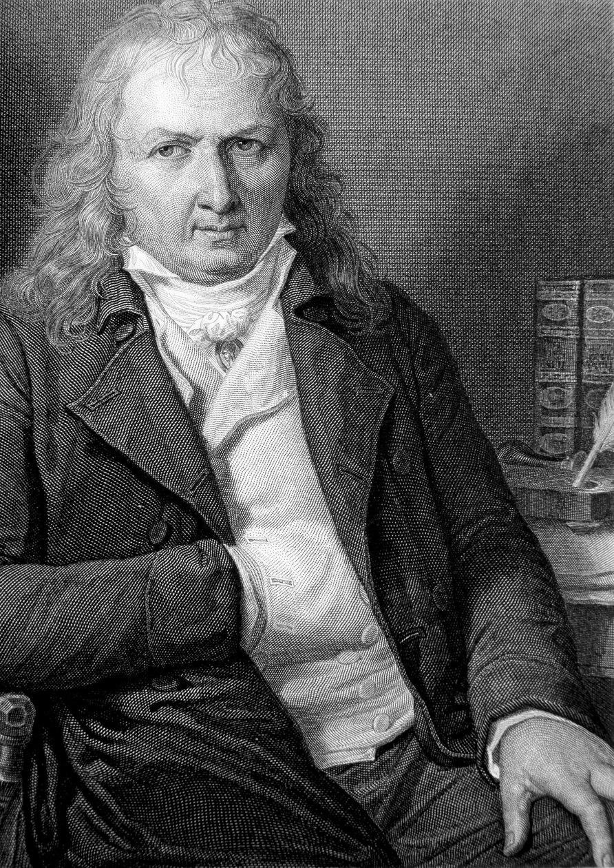 Porträt von Henri Bernardin de Saint Pierre (Saint-Pierre oder St-Pierre), französischer Schriftsteller (1737-1814) - Gravur von Unknown artist