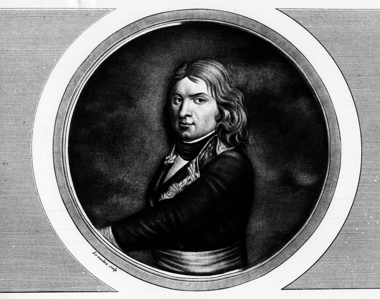 Porträt von Jean Etienne Championet, französischer General (1762-1800). Gravur in Vollständige Sammlung historischer Gemälde der Französischen Revolution, in drei Bänden. 1804. von Unknown artist