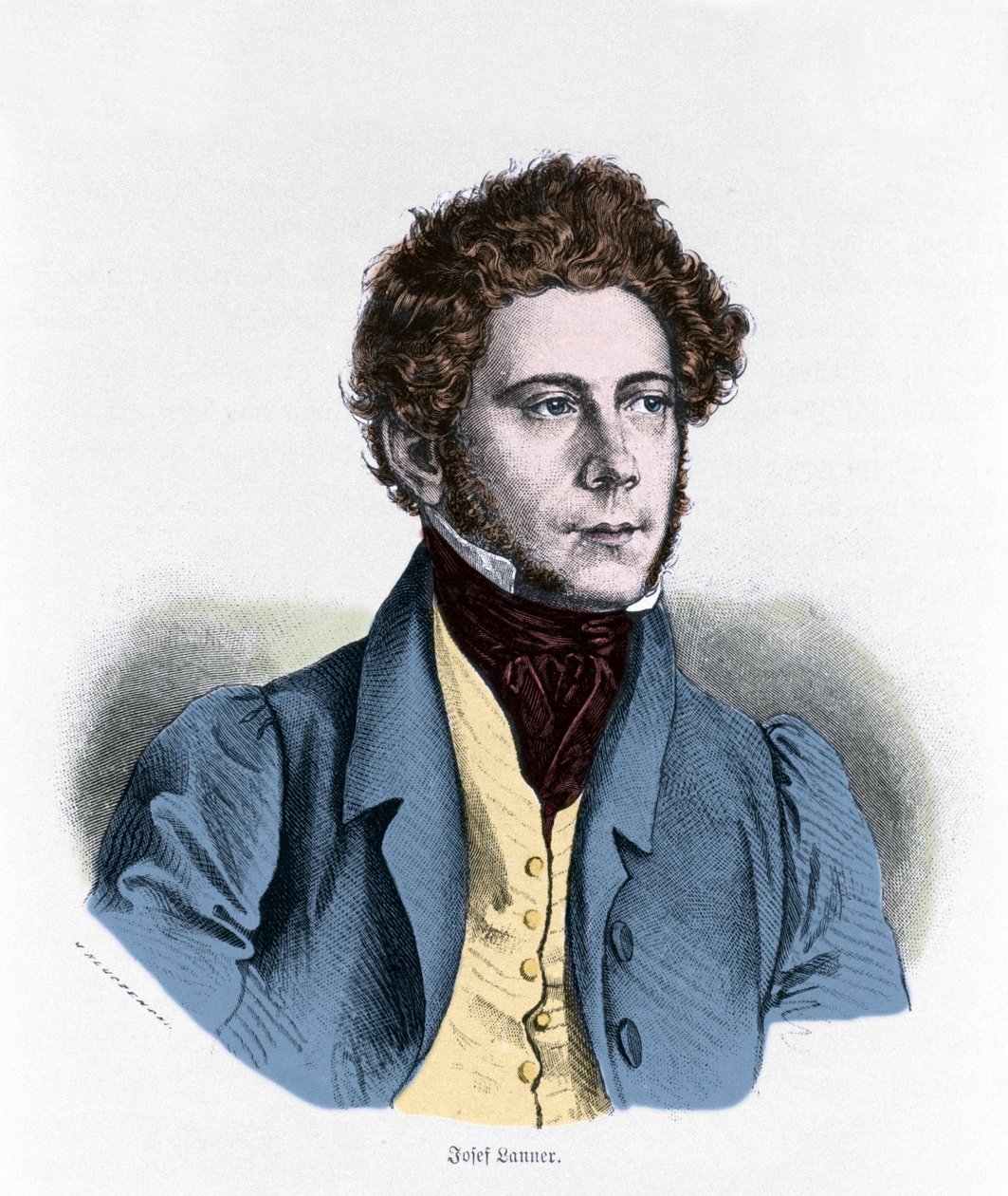 Porträt von Joseph Lanner, österreichischer Komponist, Geiger und Dirigent (1801-1843) von Unknown artist