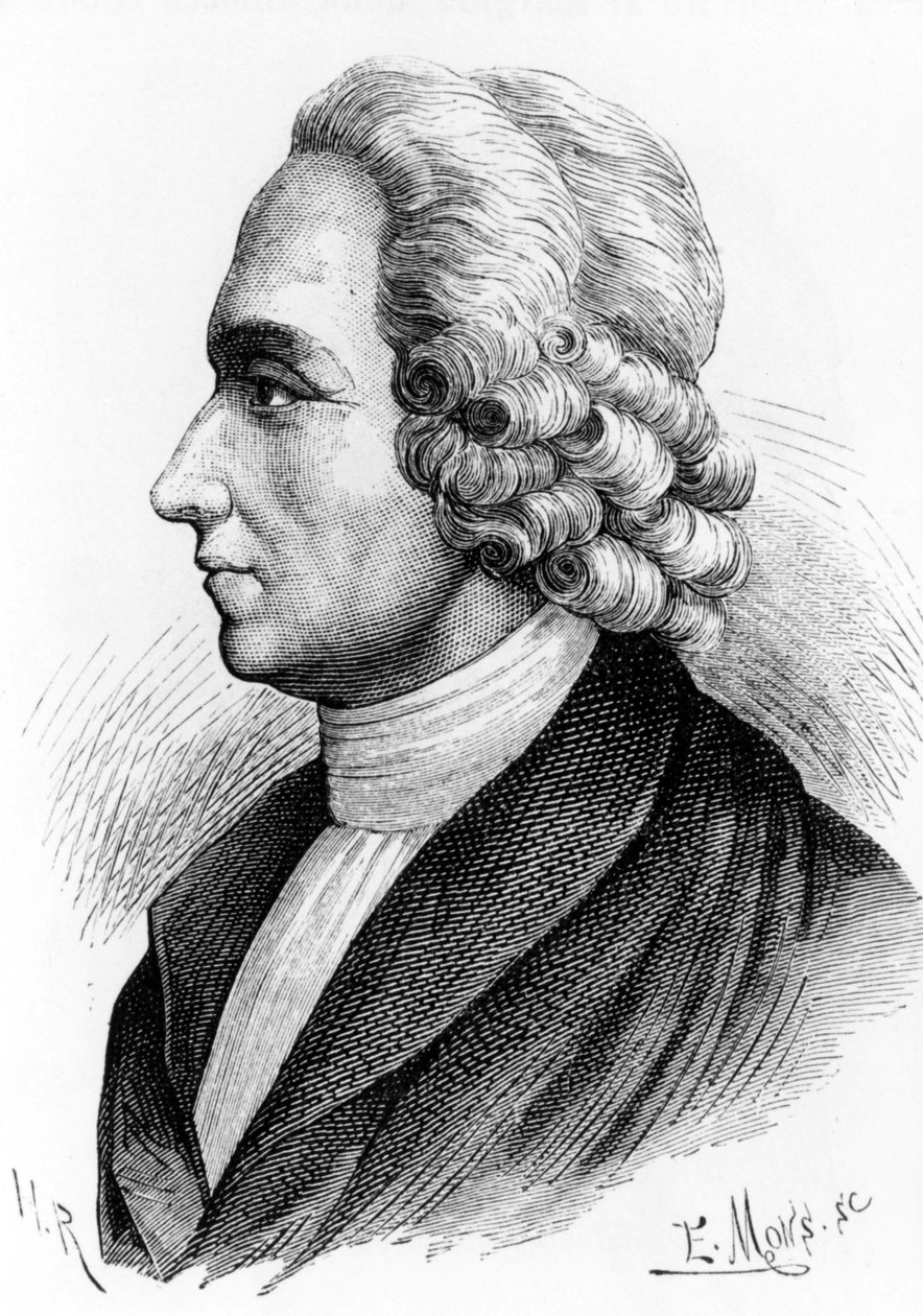Porträt von Joseph Priestley (1733 - 1804), britischer Chemiker und Theologe. Gravur des 19. Jahrhunderts von Unknown artist