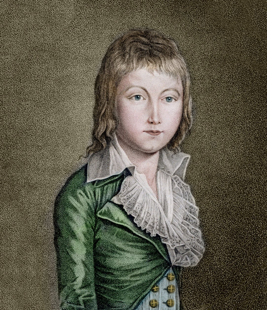 Porträt von LOUIS XVII (1785-1795) der Dauphin von Frankreich Lithographie von Unknown artist