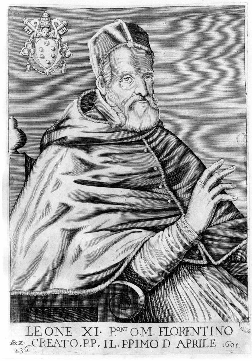 Porträt von Leo XI. (Alexander von Medici) (1535 - 1605) von Unknown artist