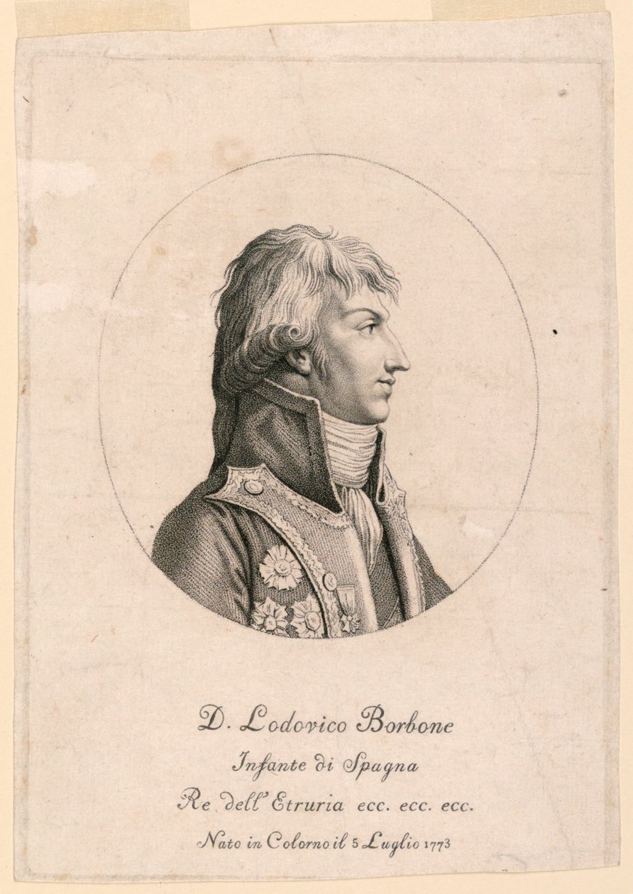Porträt von Louis Bourbon, Infant von Spanien (1773-) von Unknown artist