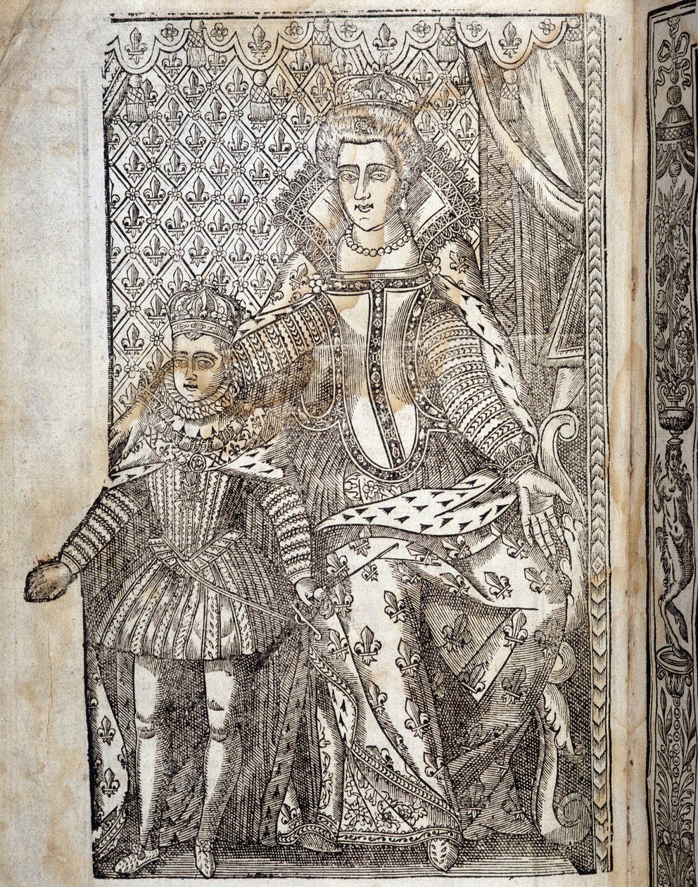 Porträt von Ludwig XIII. als Kind und Maria de