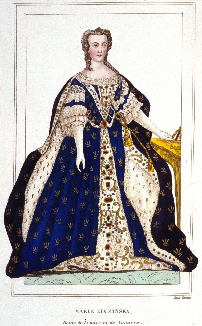 Porträt von Maria Lescszinska, Königin von Frankreich (1703-1768) (Kupferstich von 1830) von Unknown artist