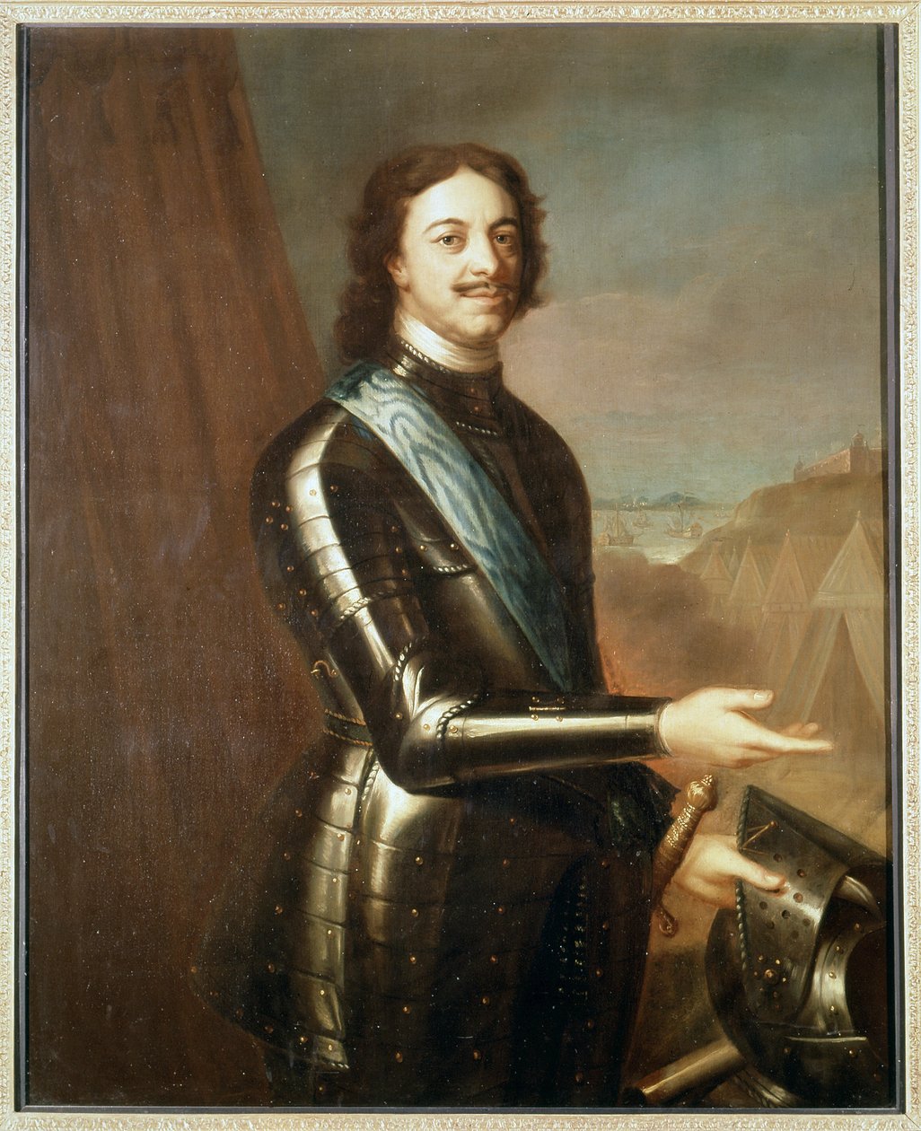Porträt von Pierre Le Grand in Rüstung von Unknown artist