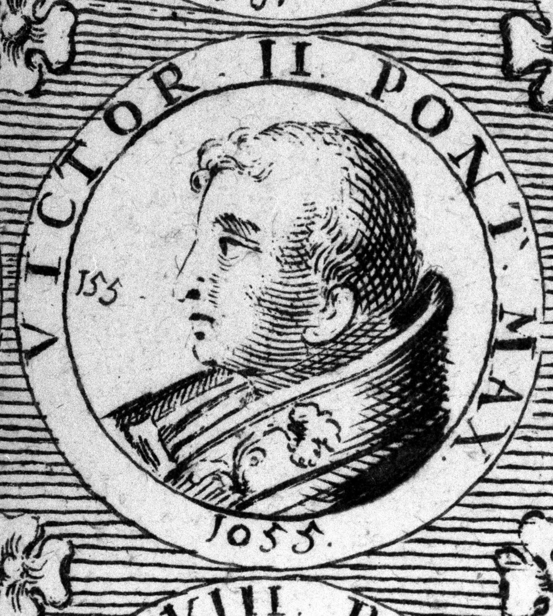 Porträt von Papst Viktor II. (oder Viktor 2, gestorben 1057). von Unknown artist