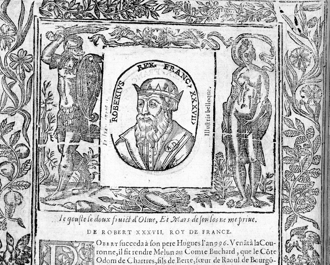 Porträt von Robert der Fromme, König von Frankreich von 996 bis 1031. von Unknown artist