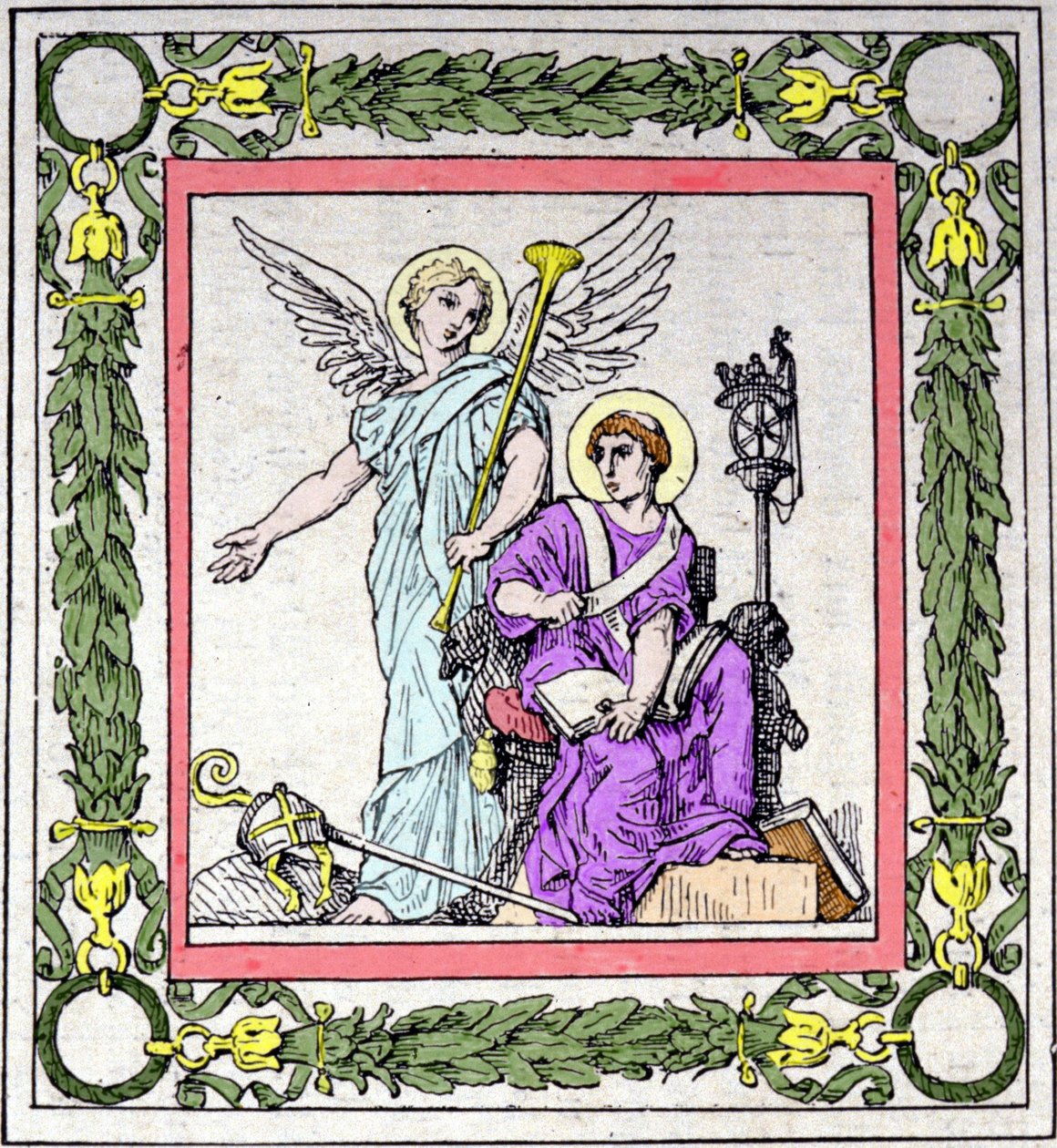 Porträt des Heiligen Gregor, Bischof von Tours (538 - 594), der die Geschichte Frankreichs schreibt. von Unknown artist