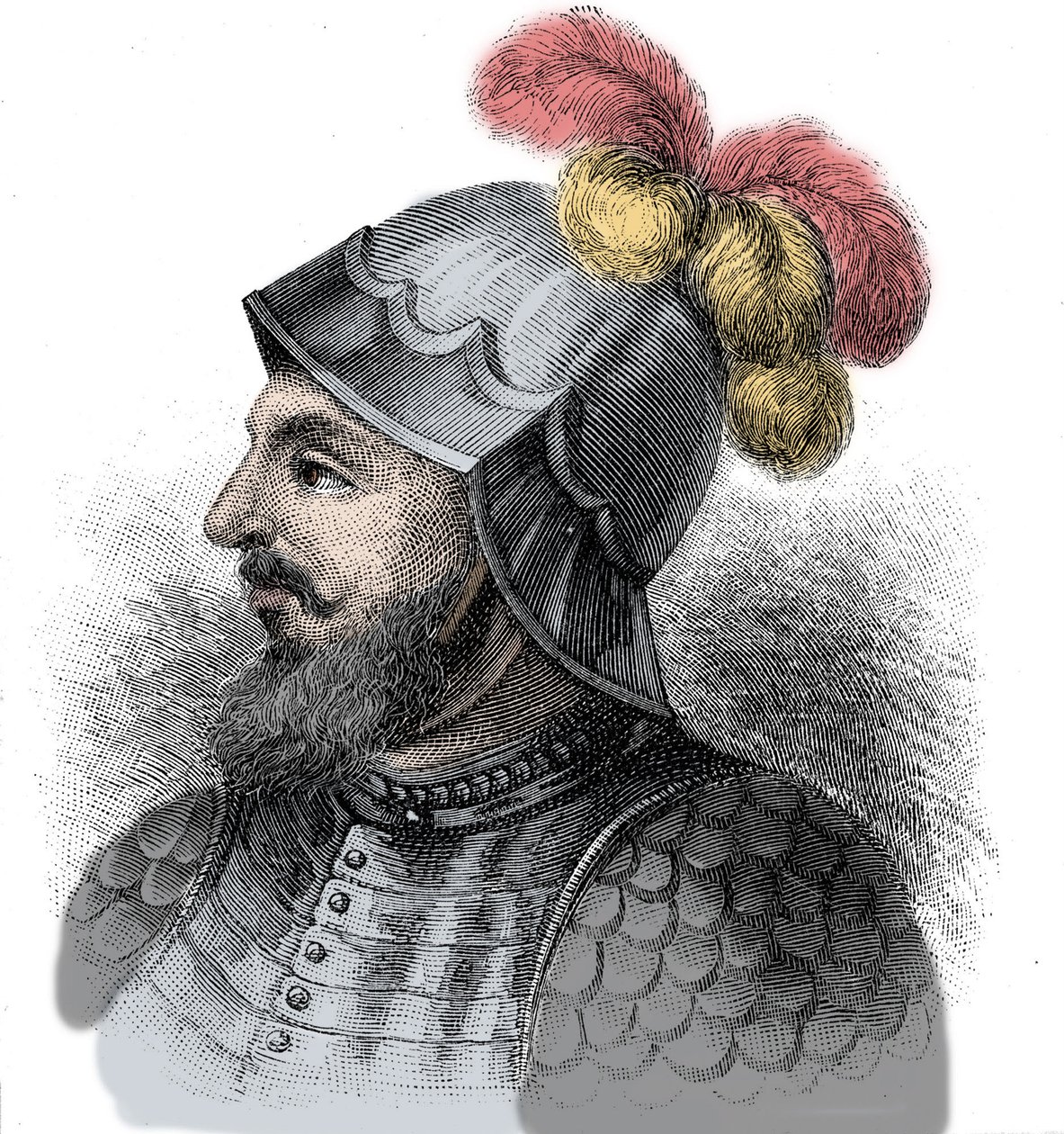 Porträt von Vasco Nunez de Balboa, spanischer Konquistador (1475-1517) - Gravur 19. Jahrhundert von Unknown artist