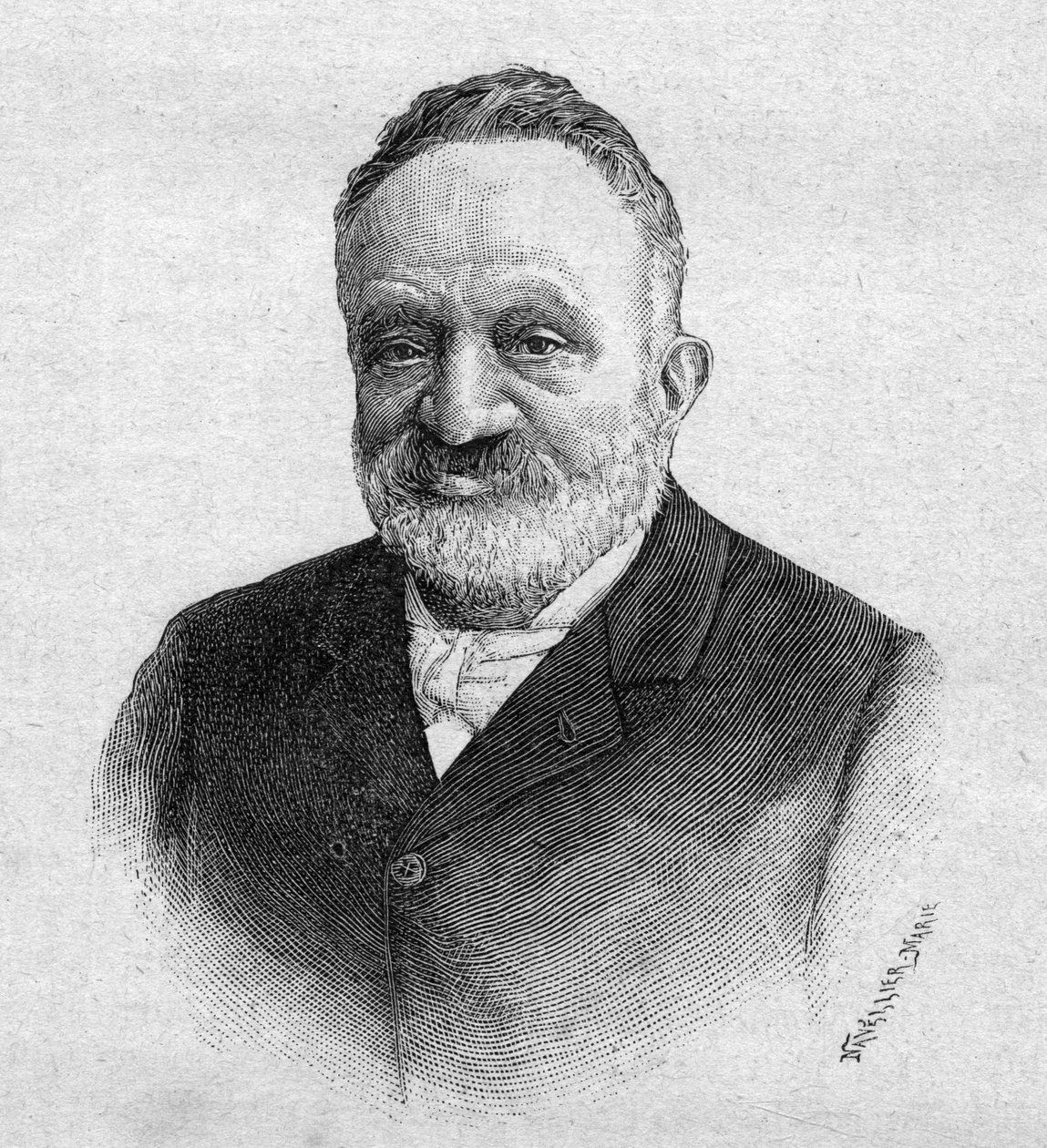 Porträt von Wilfrid de Fonvielle (1824-1914) französischer Journalist und Aeronaut - Gravur von 1893 von Unknown artist