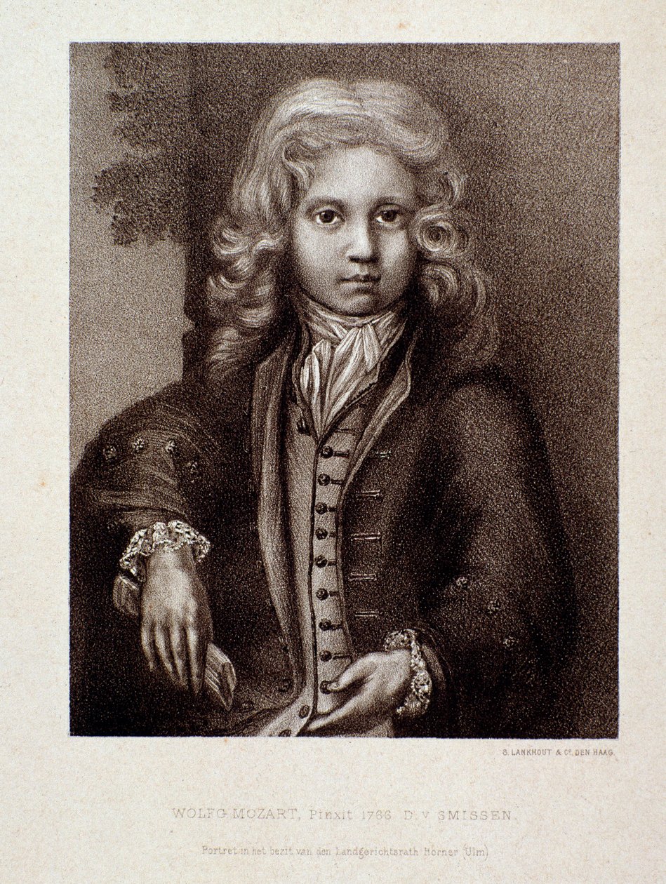 Porträt von Wolfgang Amadeus Mozart als Kind (Stich) von Unknown artist