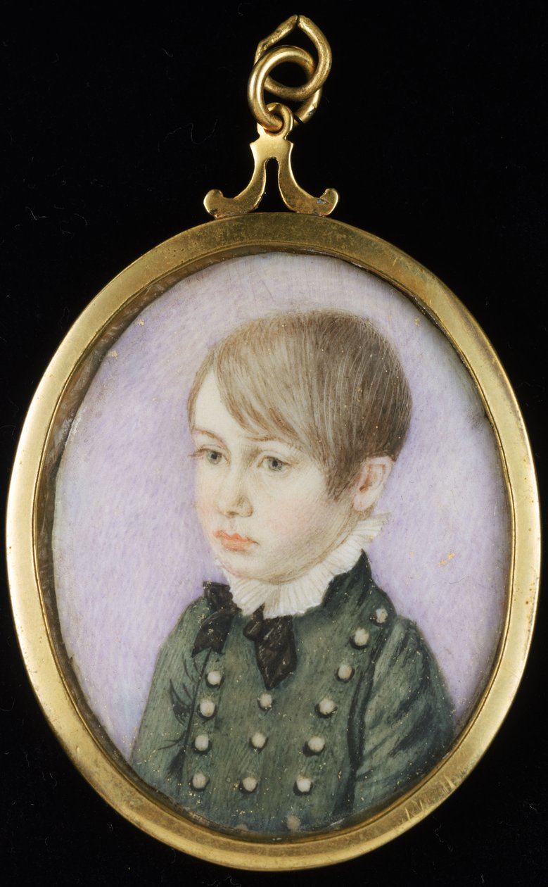 Porträt eines jungen Jungen, früher als Horatio Nelson gedacht, ca. 1810 von Unknown artist