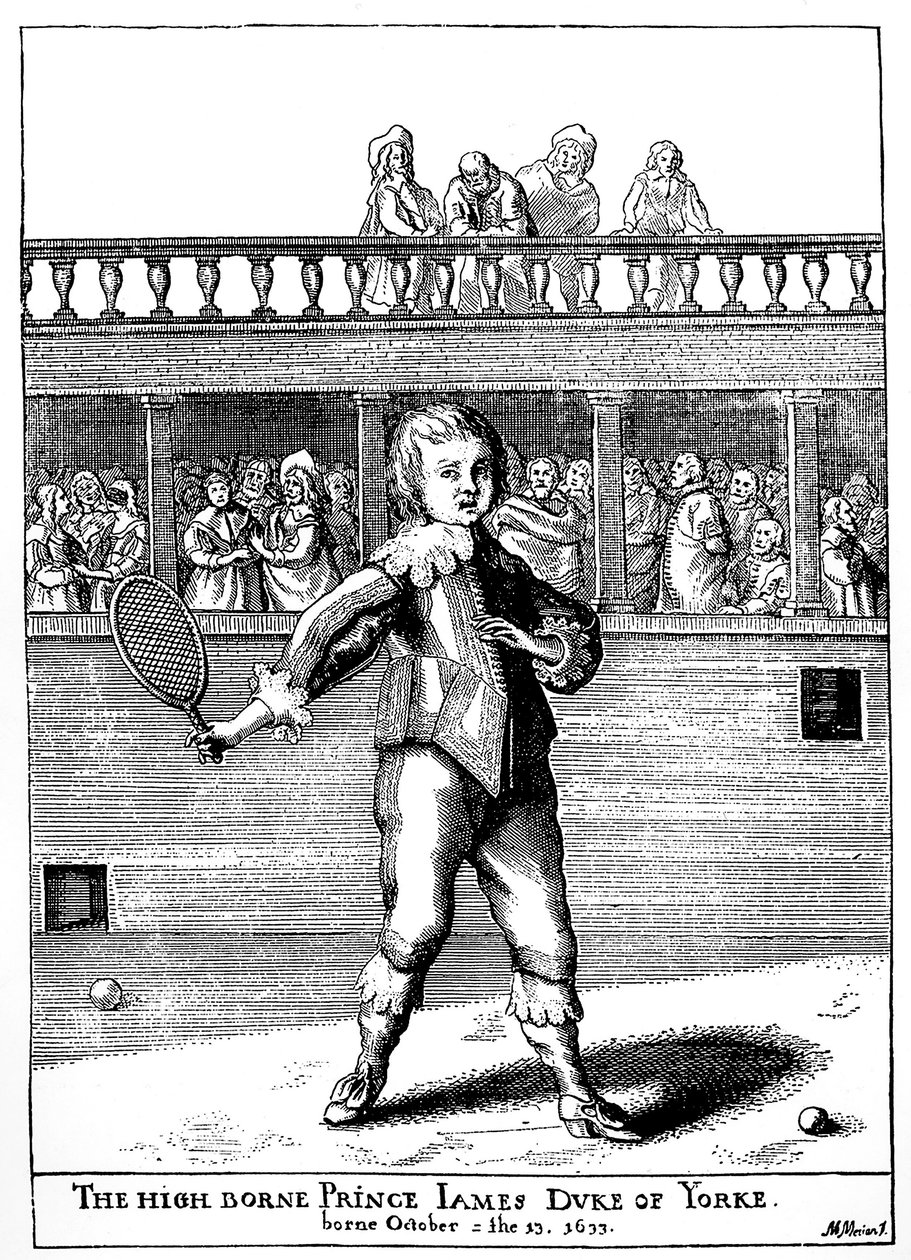 Prinz James, Herzog von York (1633-1701) spielt Ballspiel, später als James II. von England (James II. Stuart) zurückgekehrt - in 