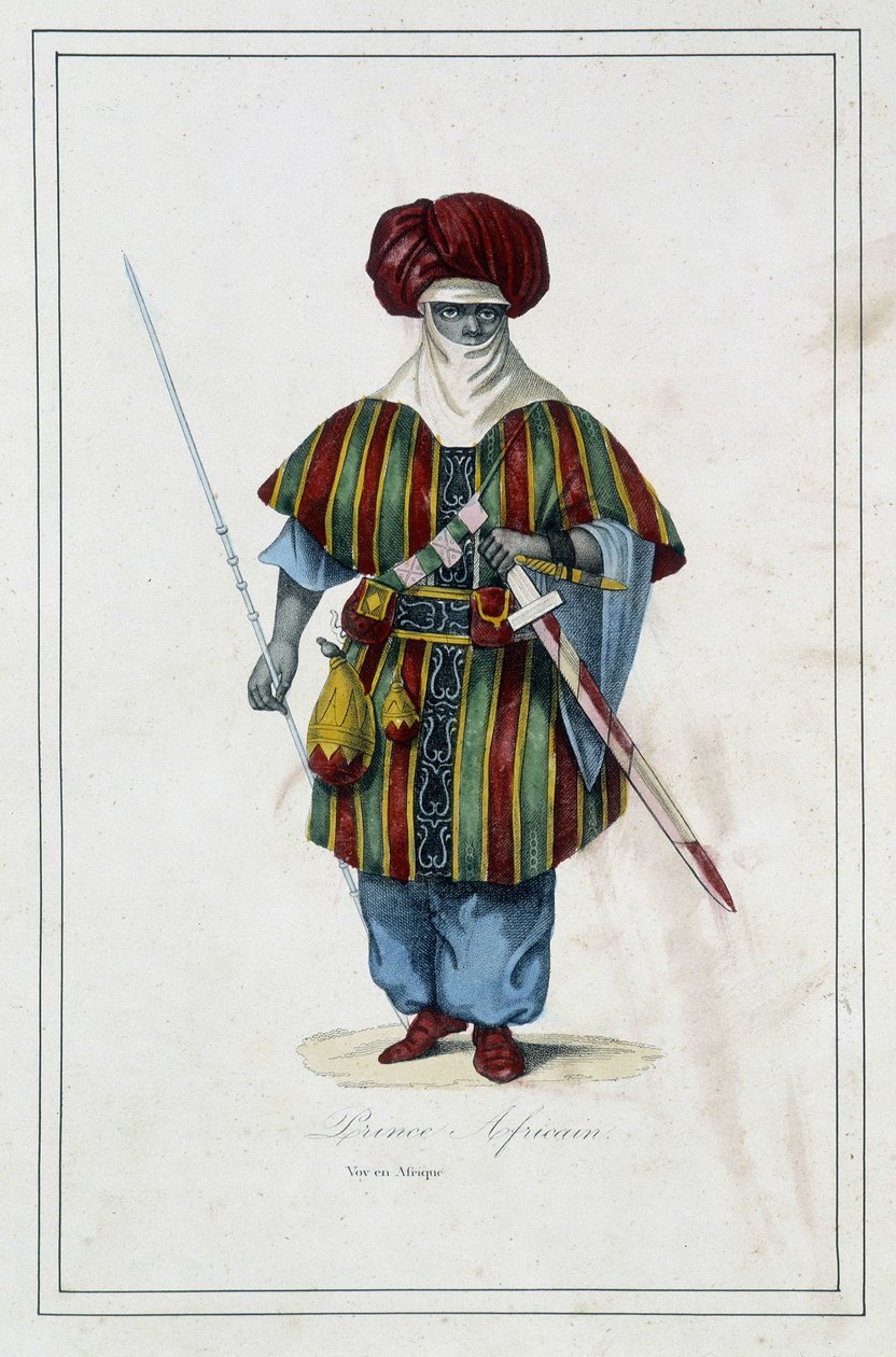Afrikanischer Prinz - in "Die verschiedenen Völker der Erde" von Pater Paul Jonhanneaud, Librairie des Bons livres von Unknown artist