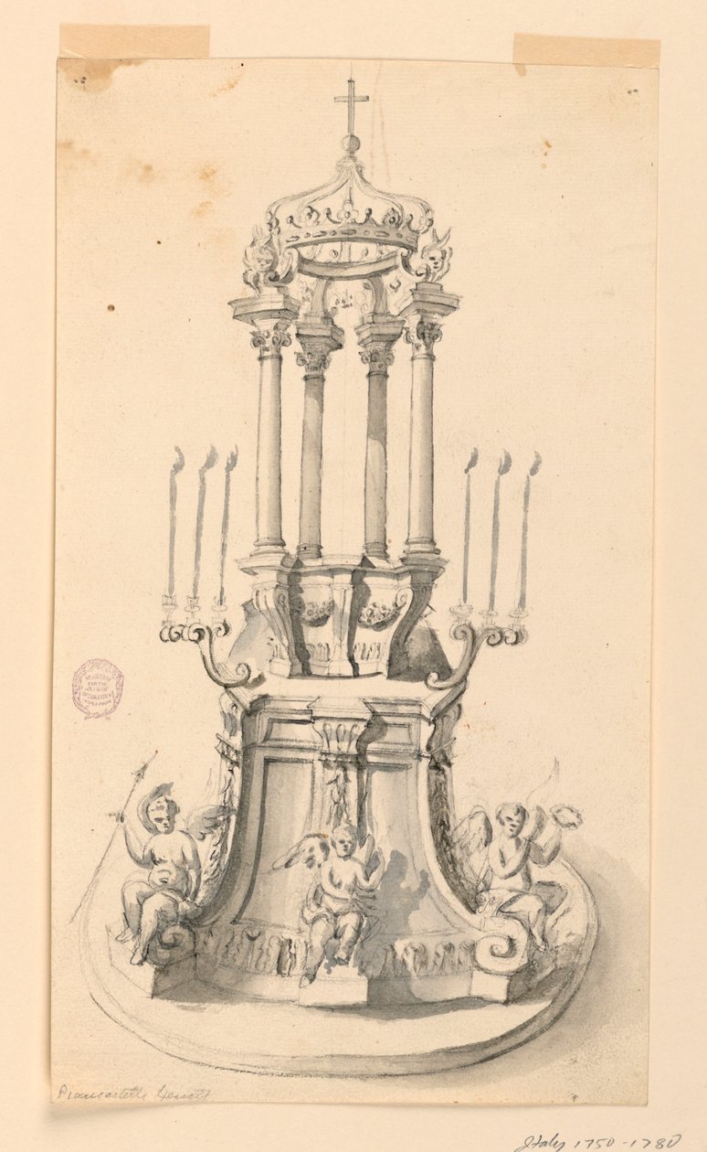 Projekt: Ein Gerüst für die Ausstellung der Hostie (oder einer Reliquie) von Unknown artist