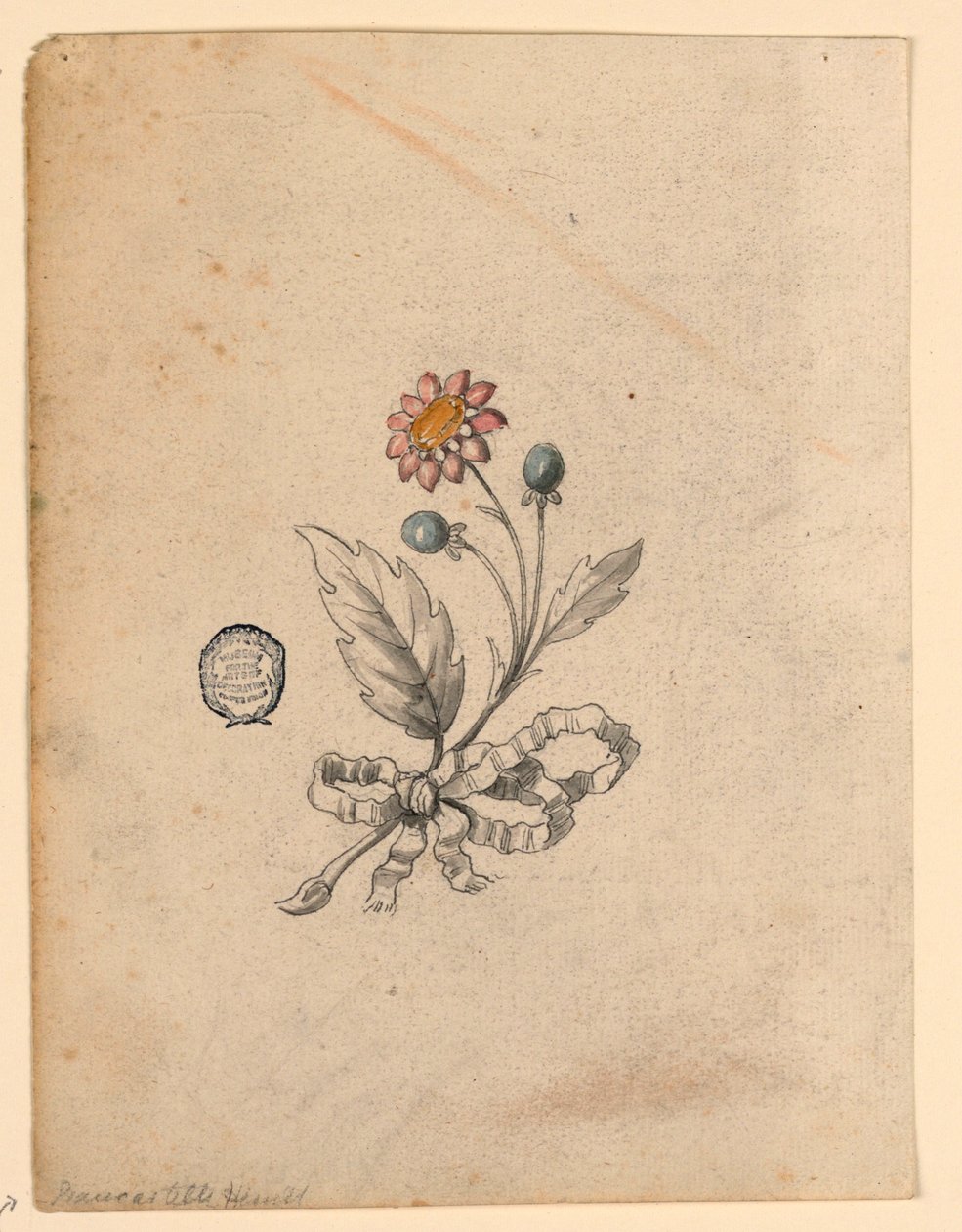Entwurf für ein Korsage von Unknown artist